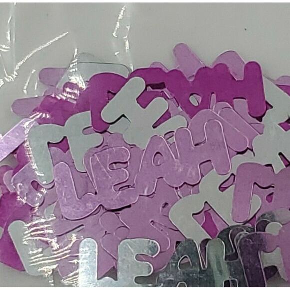 Leah Personalized Name Confetti Foil Pink & Silver 2 Packs Party Crafts Birthday - Picture 6 of 6